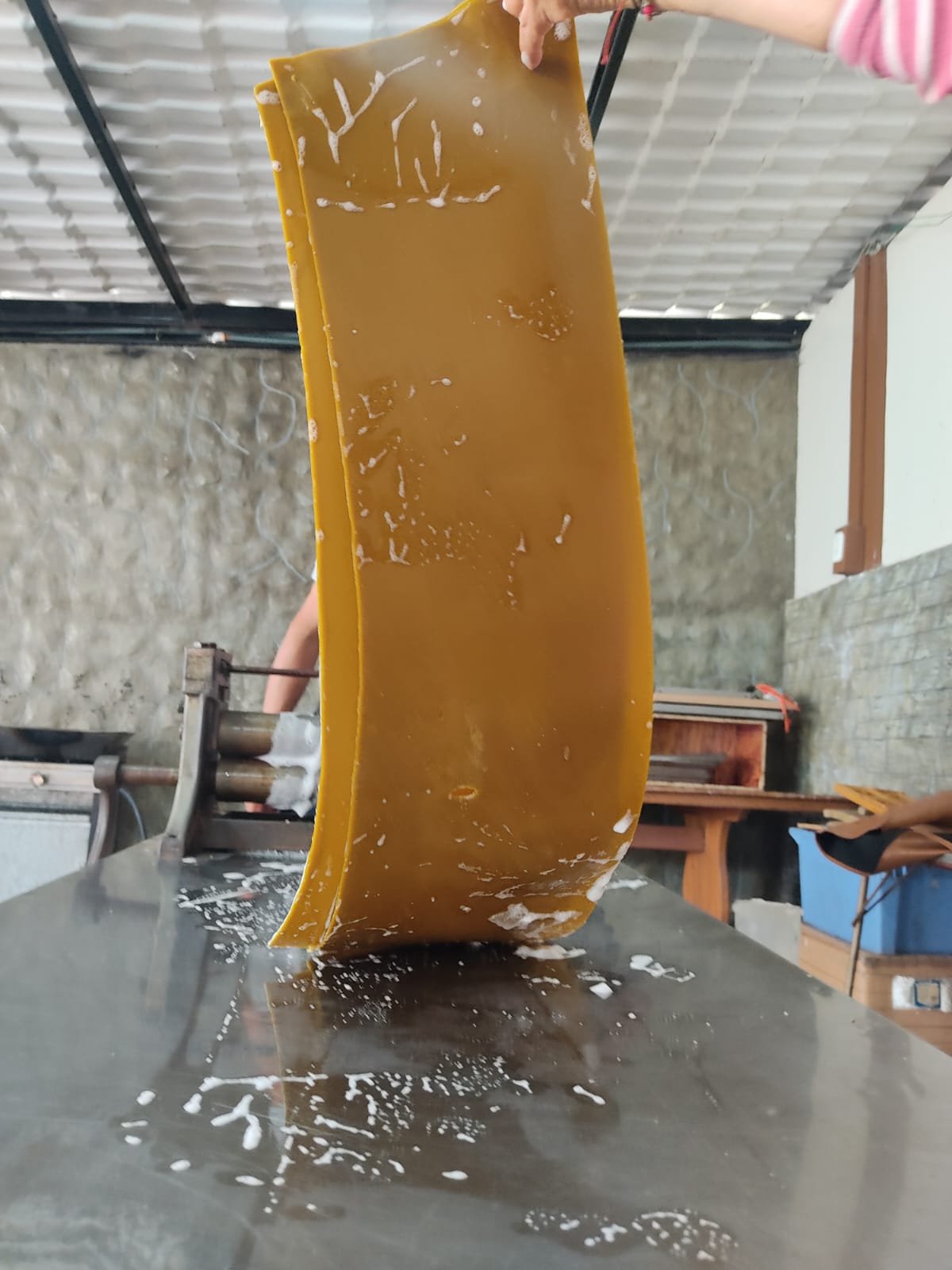 Foto: Bloques de cera virgen de abeja purificada